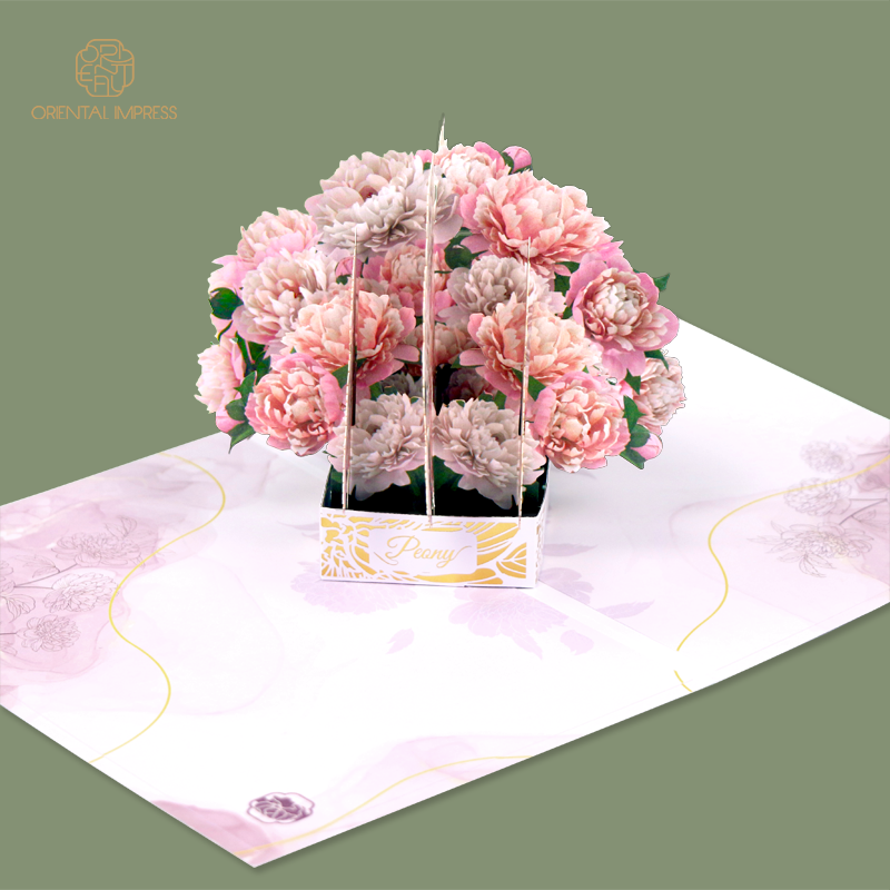 OIGC-816 Peony Pop Up Card